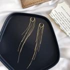 Alloy Fringed Earring 1 Pair - Huggy Earring - Gold - One Size
