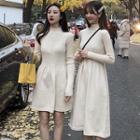 Long-sleeve Mini Knit Dress / Long-sleeve Midi Knit Dress