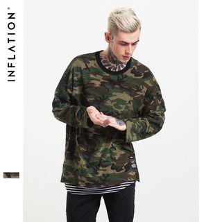 Drop-shoulder Camo T-shirt