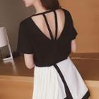 Short Sleeve Open Back T-shirt