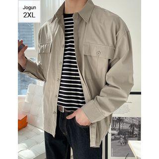 Band-hem Dual-pocket Shirt