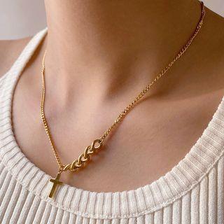 Cross Pendant Necklace E278 - As Shown In Figure - One Size