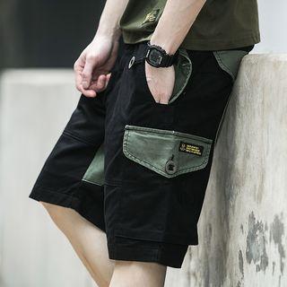 Color Panel Pocketed Shorts