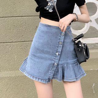 Denim Slim-fit Mini Skirt