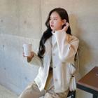 Drop-shoulder Wool Blend Jacket
