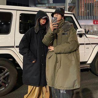Fleece-lined Hooded Zip-up Parka