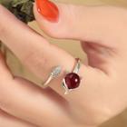 925 Sterling Silver Bead Open Ring Jz1121 - One Size