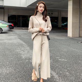 Turtleneck Sweater / Wide-leg Pants / Set