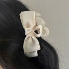 Bow Mesh Hair Clamp 2677a - Beige - One Size