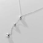 Beaded Necklace Set - S925 Silverv - Silver - One Size