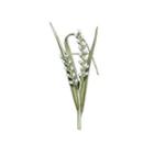 Elegant Enamel Rice Imitation Pearl Brooch Silver - One Size
