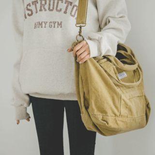 Shoulder Strap Canvas Shopper Bag