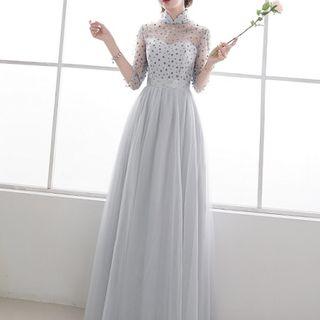 Dotted A-line Evening Gown (various Designs)
