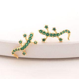 Geckos Rhinestone Alloy Earring
