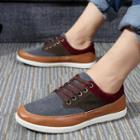 Color Block Lace-up Casual Shoes