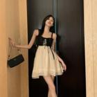 Spaghetti Strap Dress / Lace-up Camisole Top