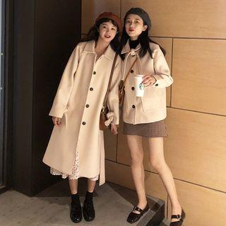 Dual-pocked Buttoned Jacket / Long Coat