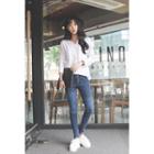 Open-placket Dual-pocket T-shirt