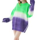 Gradient Long Sleeve Oversized Sweater