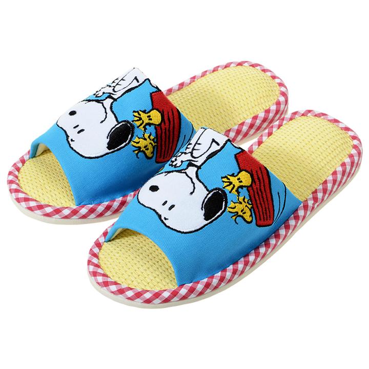 Snoopy Fabric Slippers (27cm) 1 Pair - As Shown In Figure - One Size
