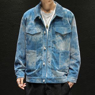 Long-sleeve Corduroy Tie-dye Jacket