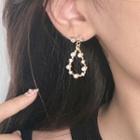 Rhinestone Faux Pearl Drop Earring Ax0152 - 1 Pair - 925 Silver Needle - As Shown In Figure - One Size