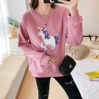 Unicorn Print Sweatshirt