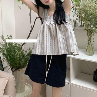 Striped Flowy Camisole Top / Shorts