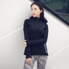 Long-sleeve Zip-accent Sports Top