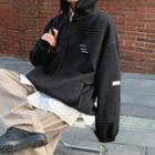 Textured Hooded Zip Jacket