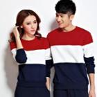 Couple Matching Set: Color Block Sweatshirt + Sweatpants