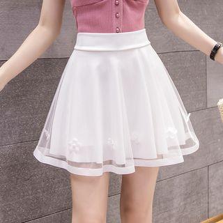 Mesh Mini A-line Skirt
