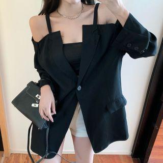 Cold-shoulder Blazer