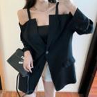 Cold-shoulder Blazer
