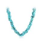 Fashion Elegant Irregular Blue Turquoise Necklace  - One Size