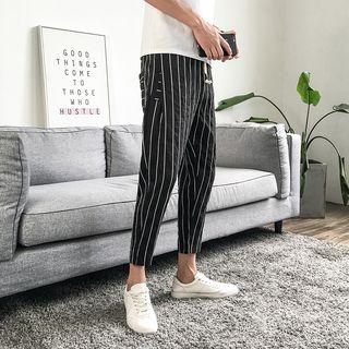 Pinstriped Crop Harem Pants
