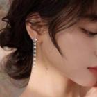 Faux Pearl Sterling Silver Fringed Earring 1 Pair - Faux Pearl - Silver - One Size