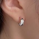 Polished Moon Sterling Silver Earring