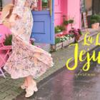 V-neck Flora Chiffon A-line Maxi Dress