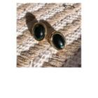 Gemstone Earrings Black - One Size