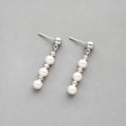 925 Sterling Silver Beaded Threader Earring Silver - One Size