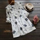 Floral Ruffle Chiffon Dress