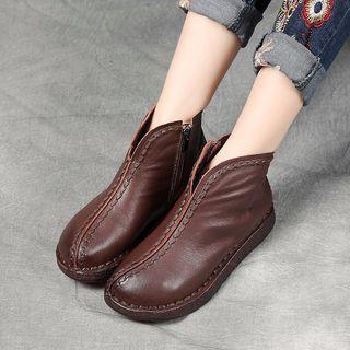Embroidered Ankle Boots