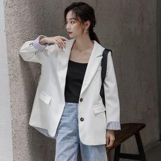 Stripe Panel Blazer