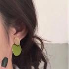 Disc Alloy Dangle Earring 1 Pair - Avocado Green - One Size