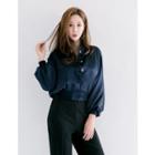 Puff-sleeve Button-detail Jacket