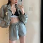 Zip-up Jacket / Wide Leg Shorts