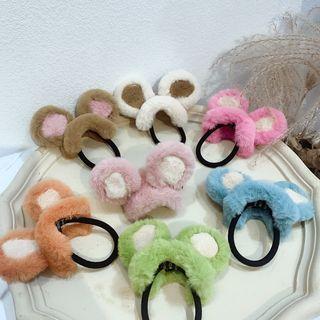 Bear Ear Chenille Hair Tie