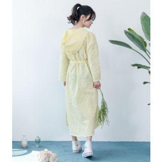 Plus Size Check Hooded Pullover Dress In 3 Colors