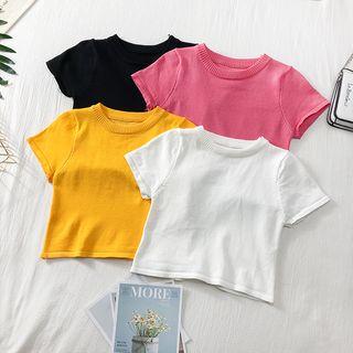 Cropped Light Knit Top